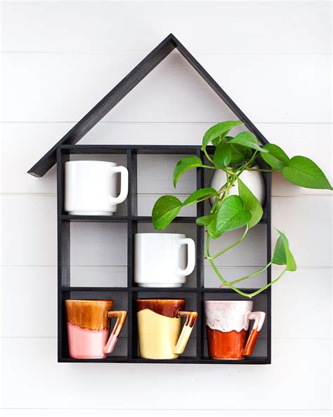 house shaped display shelf